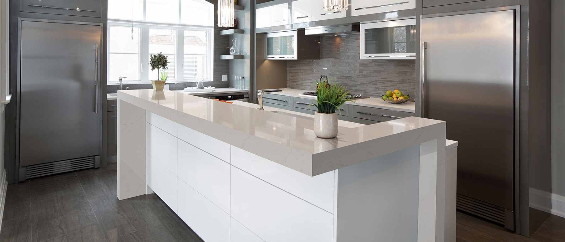 Alabaster White Quartz Counterops Quality Granite Marble Wichita   Alabaster White Quartz Countertops Wichita 