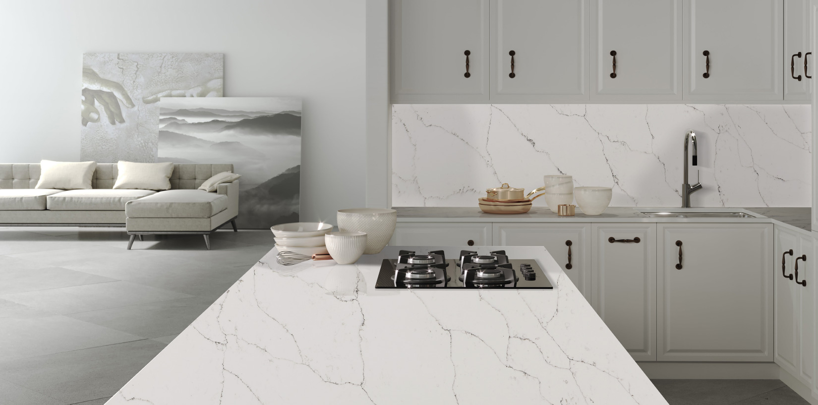 Calacatta Lazise Quartz Counterops | Quality Granite & Marble Wichita